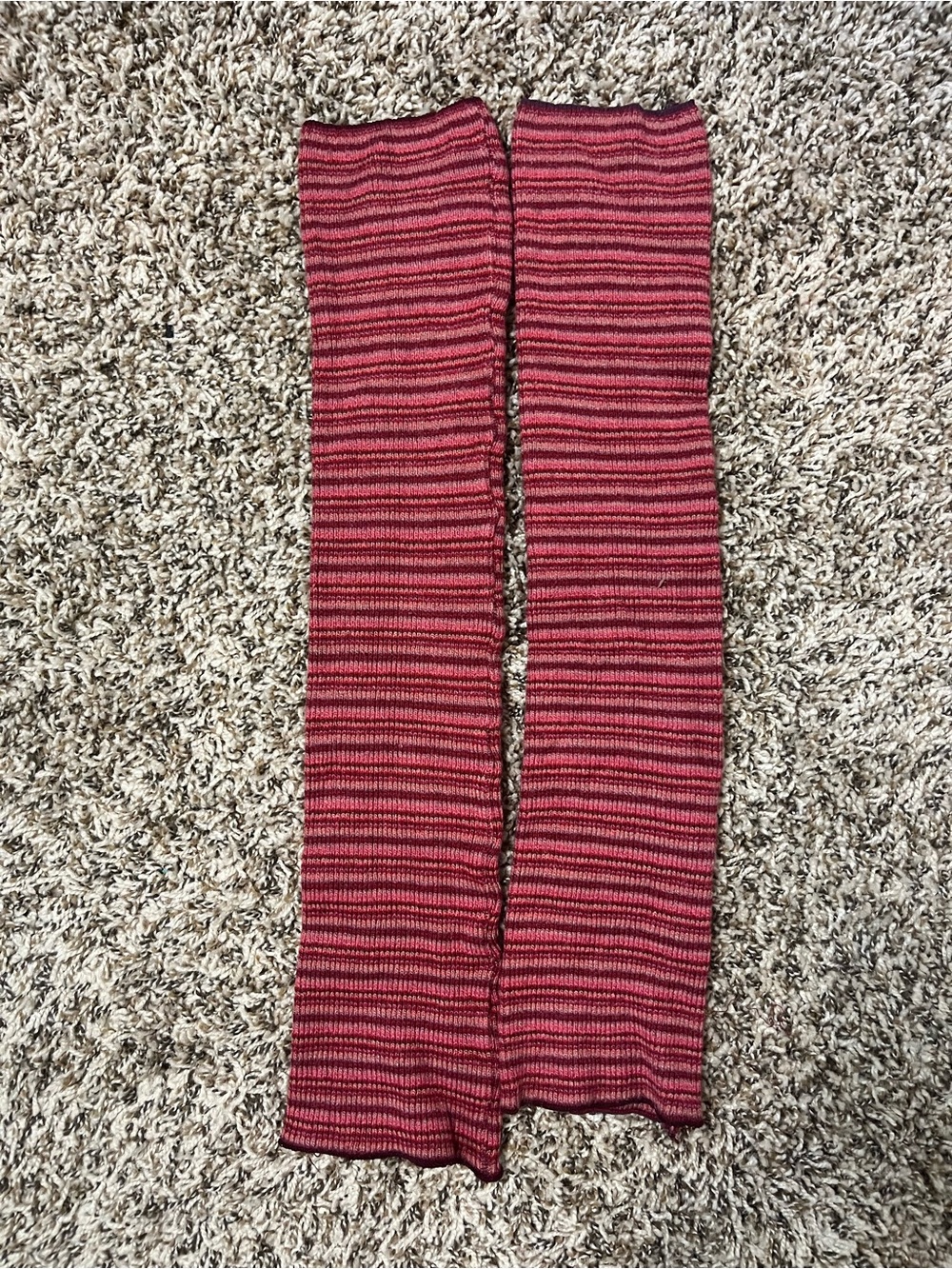 Striped Knit Leg Warmers - Picture 1 of 2